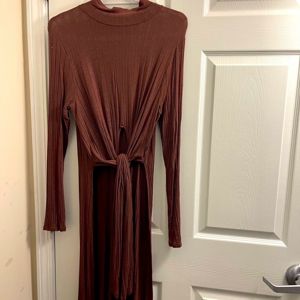 Chic Brown Ribbed Knit Set - Picture 5 of 5